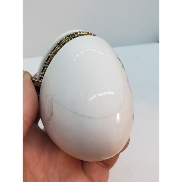 Vintage Porcelain Heart Jewelry Trinket Stash Ring Box Floral Roses 2000 - Picture 7 of 12